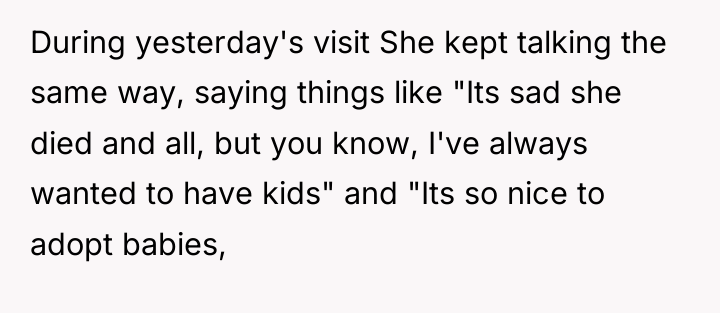 During yesterday's visit She kept talking the same way, saying...