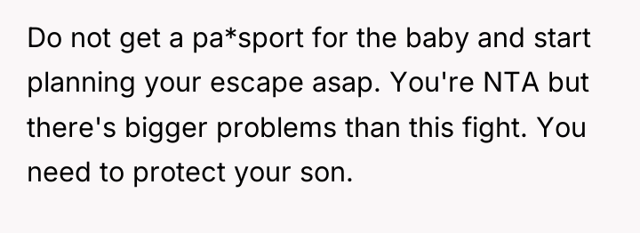 Do not get a pa*sport for the baby and start...