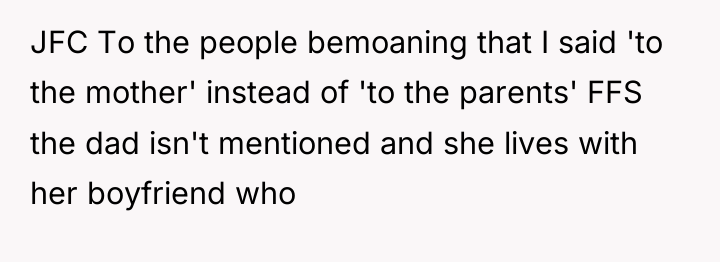 JFC To the people bemoaning that I said 'to the...