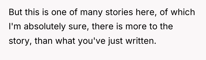 But this is one of many stories here, of which...
