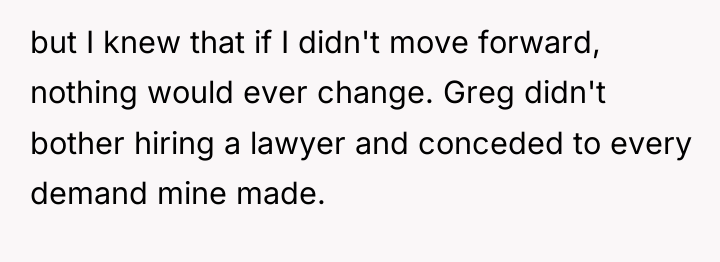but I knew that if I didn't move forward, nothing...