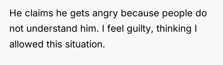 He claims he gets angry because people do not understand...