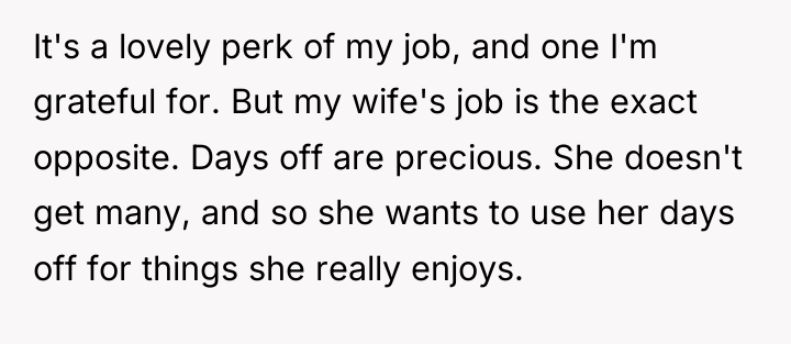 It's a lovely perk of my job, and one I'm...