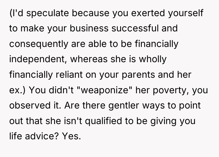 (I'd speculate because you exerted yourself to make your business...