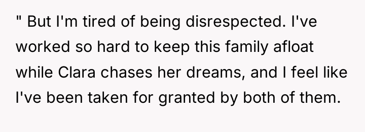 " But I'm tired of being disrespected. I've worked so...