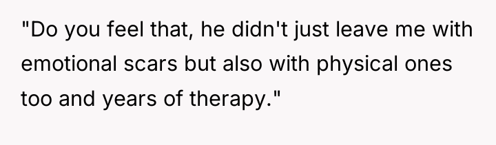 "Do you feel that, he didn't just leave me with...