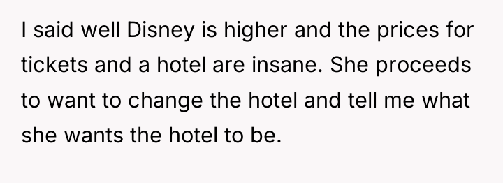 I said well Disney is higher and the prices for...