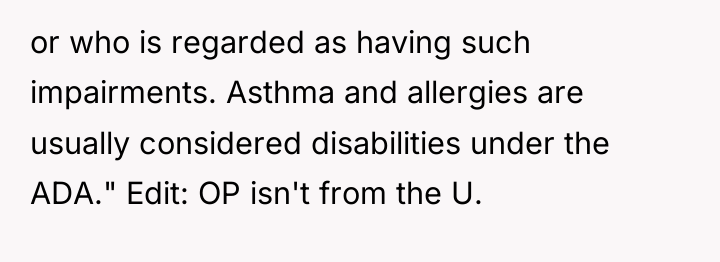 or who is regarded as having such impairments. Asthma and...