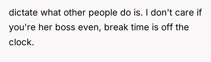 dictate what other people do is. I don't care if...