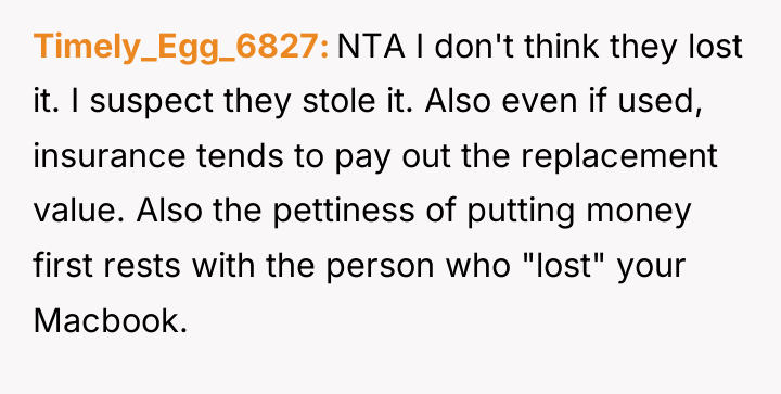 Timely_Egg_6827 NTA I don't think they lost it. I suspect...