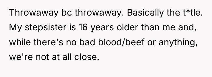 Throwaway bc throwaway. Basically the t*tle. My stepsister is 16...