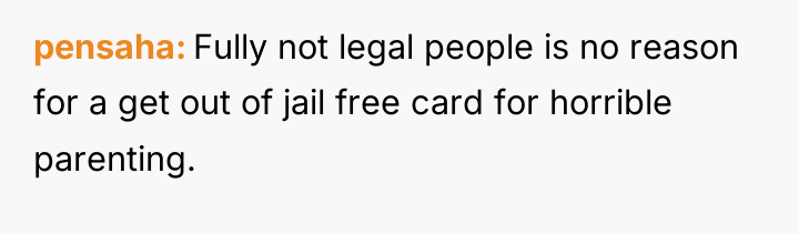 pensaha Fully not legal people is no reason for a...