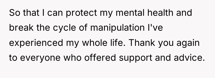 So that I can protect my mental health and break...