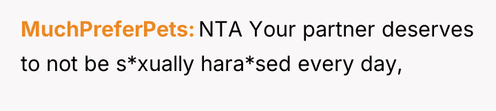 MuchPreferPets NTA Your partner deserves to not be s*xually hara*sed...