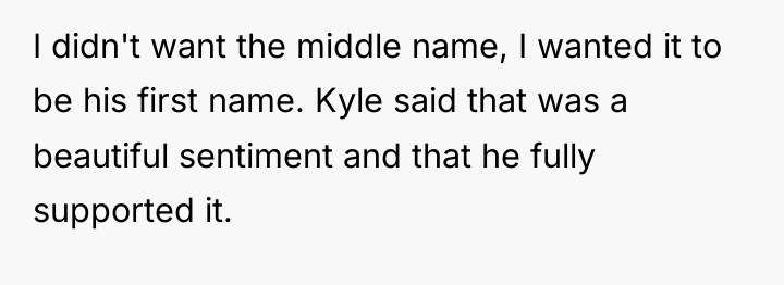 I didn't want the middle name, I wanted it to...