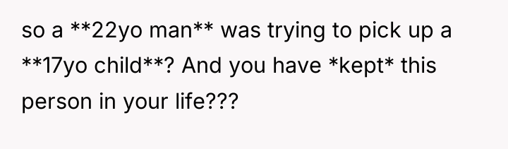 so a **22yo man** was trying to pick up a...