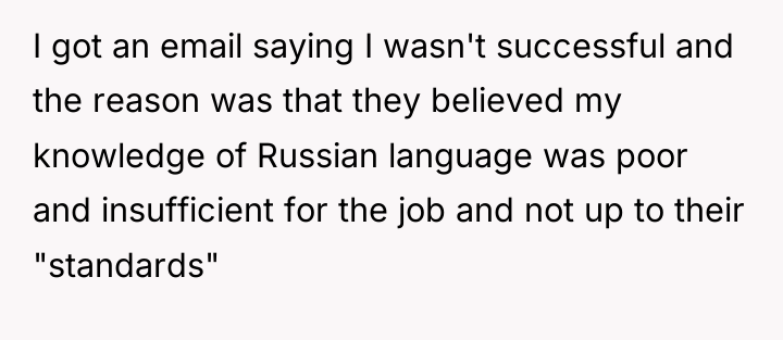 I got an email saying I wasn't successful and the...
