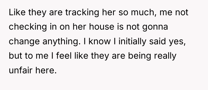 Like they are tracking her so much, me not checking...