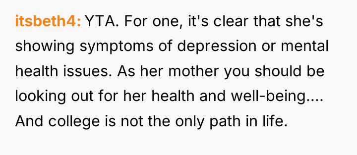 itsbeth4 YTA. For one, it's clear that she's showing symptoms...