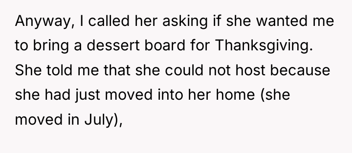 Anyway, I called her asking if she wanted me to...