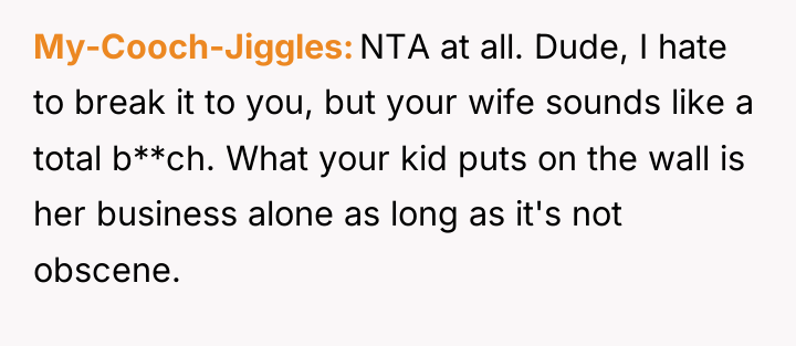 My-Cooch-Jiggles NTA at all. Dude, I hate to break it...