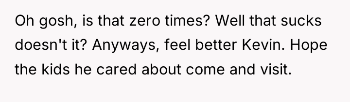 Oh gosh, is that zero times? Well that sucks doesn't...