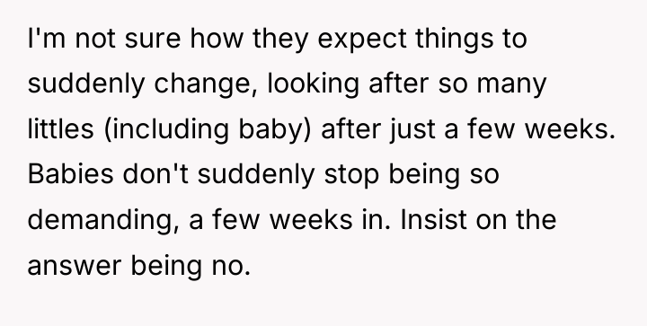 I'm not sure how they expect things to suddenly change,...