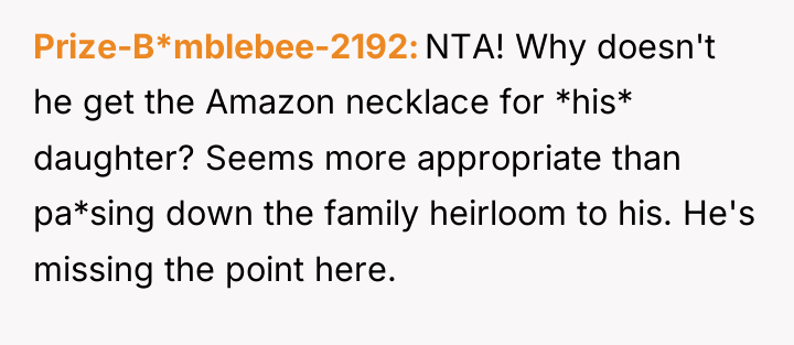 Prize-B*mblebee-2192 NTA! Why doesn't he get the Amazon necklace for...