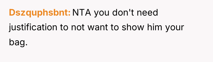 Dszquphsbnt NTA you don't need justification to not want to...