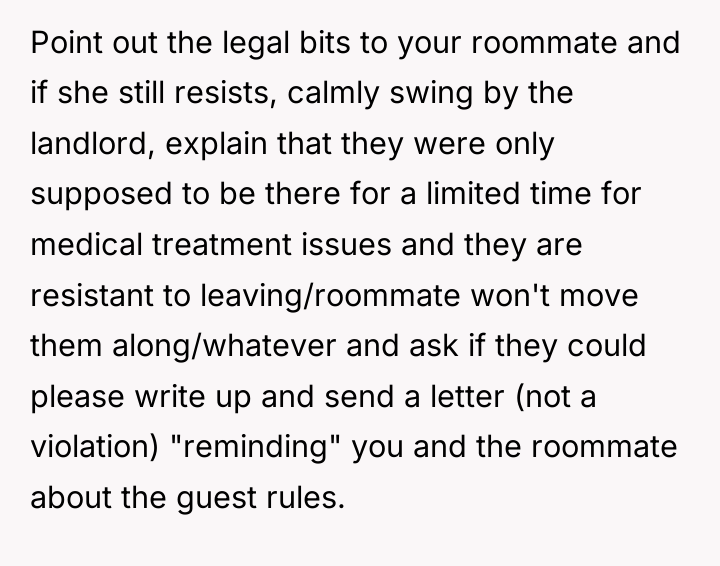 Point out the legal bits to your roommate and if...