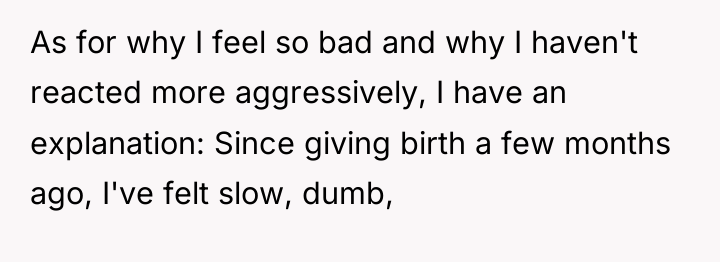 As for why I feel so bad and why I...