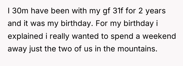 I 30m have been with my gf 31f for 2...
