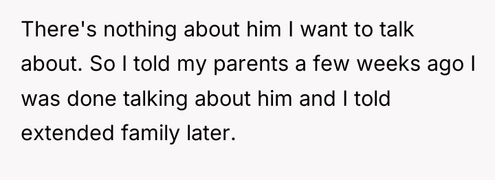 There's nothing about him I want to talk about. So...