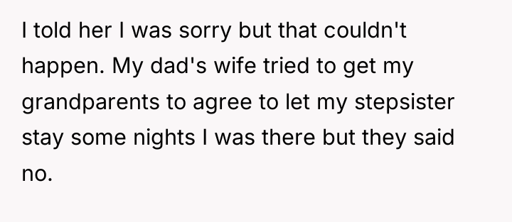 I told her I was sorry but that couldn't happen....