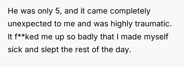 He was only 5, and it came completely unexpected to...