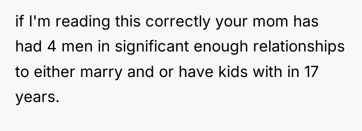 if I'm reading this correctly your mom has had 4...