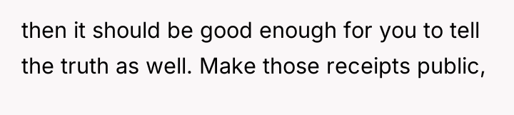 then it should be good enough for you to tell...