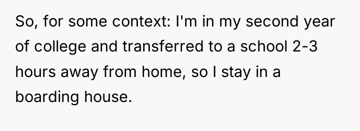 So, for some context: I'm in my second year of...