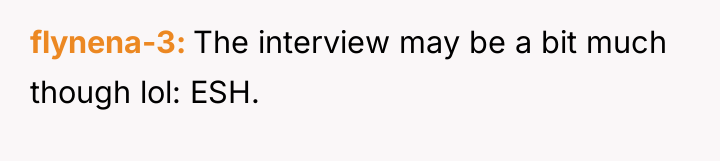 flynena-3 The interview may be a bit much though lol:...