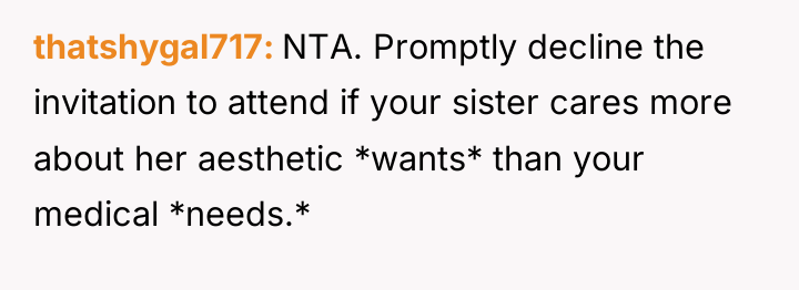 thatshygal717 NTA. Promptly decline the invitation to attend if your...