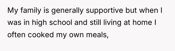 My family is generally supportive but when I was in...