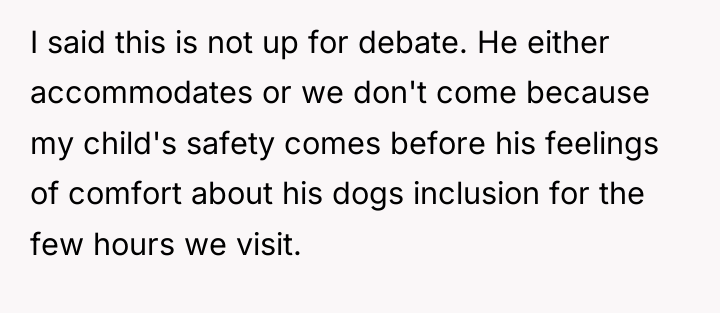 I said this is not up for debate. He either...