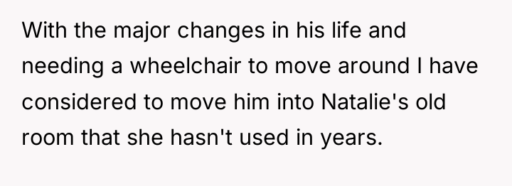 With the major changes in his life and needing a...