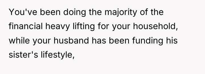 You've been doing the majority of the financial heavy lifting...