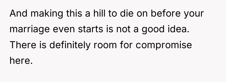 And making this a hill to die on before your...