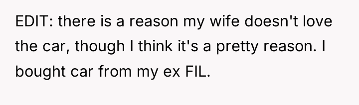 EDIT: there is a reason my wife doesn't love the...