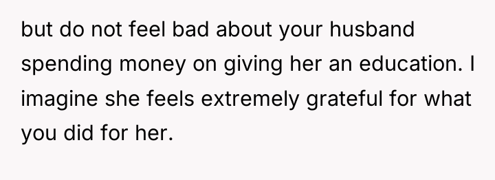 but do not feel bad about your husband spending money...