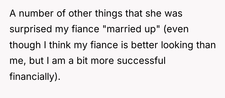 A number of other things that she was surprised my...