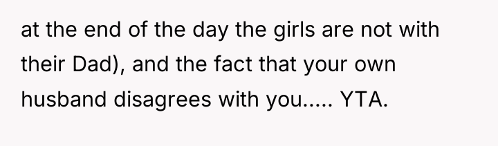 at the end of the day the girls are not...