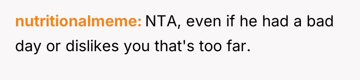 nutritionalmeme NTA, even if he had a bad day or...